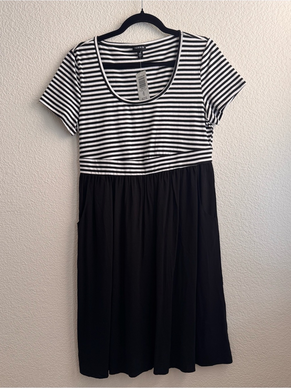 NWT Torrid black and white stripe dress | 0X 12